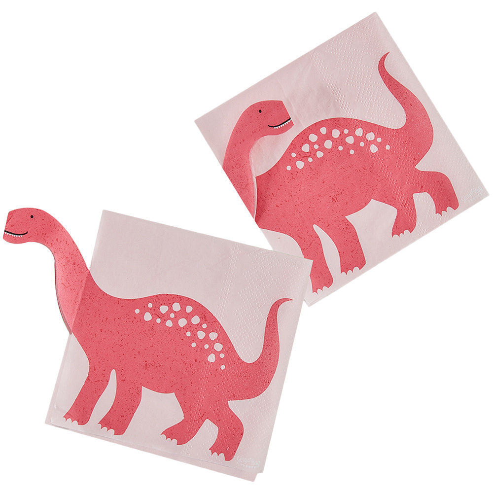 Pink Pop Out Dinosaur Paper Napkins