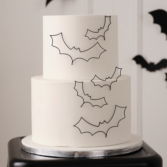Black Wire Bat Halloween Cake Decorations
