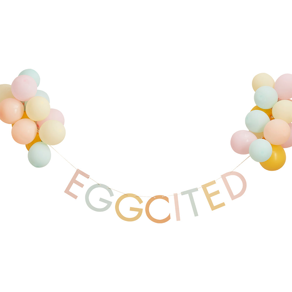 Eggcited Easter Bunting with Balloons
