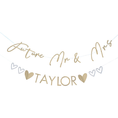 Customisable Surname Mr & Mrs Bunting Decoration