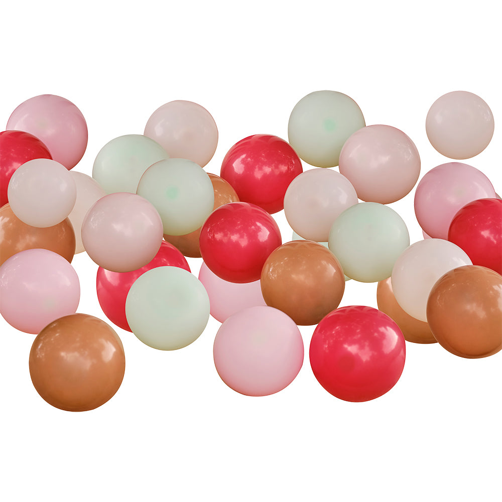 Nude, Red, Green & Brown Farm Balloon Mosaic Balloon Pack