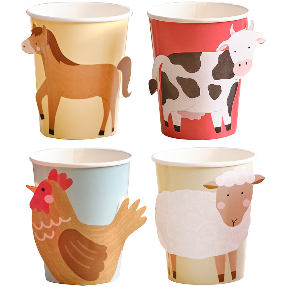 Farm Animals Paper Party Cups