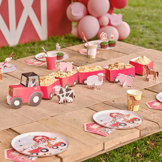 Tractor and Trailer Farm Party Treat Sandwich Stand