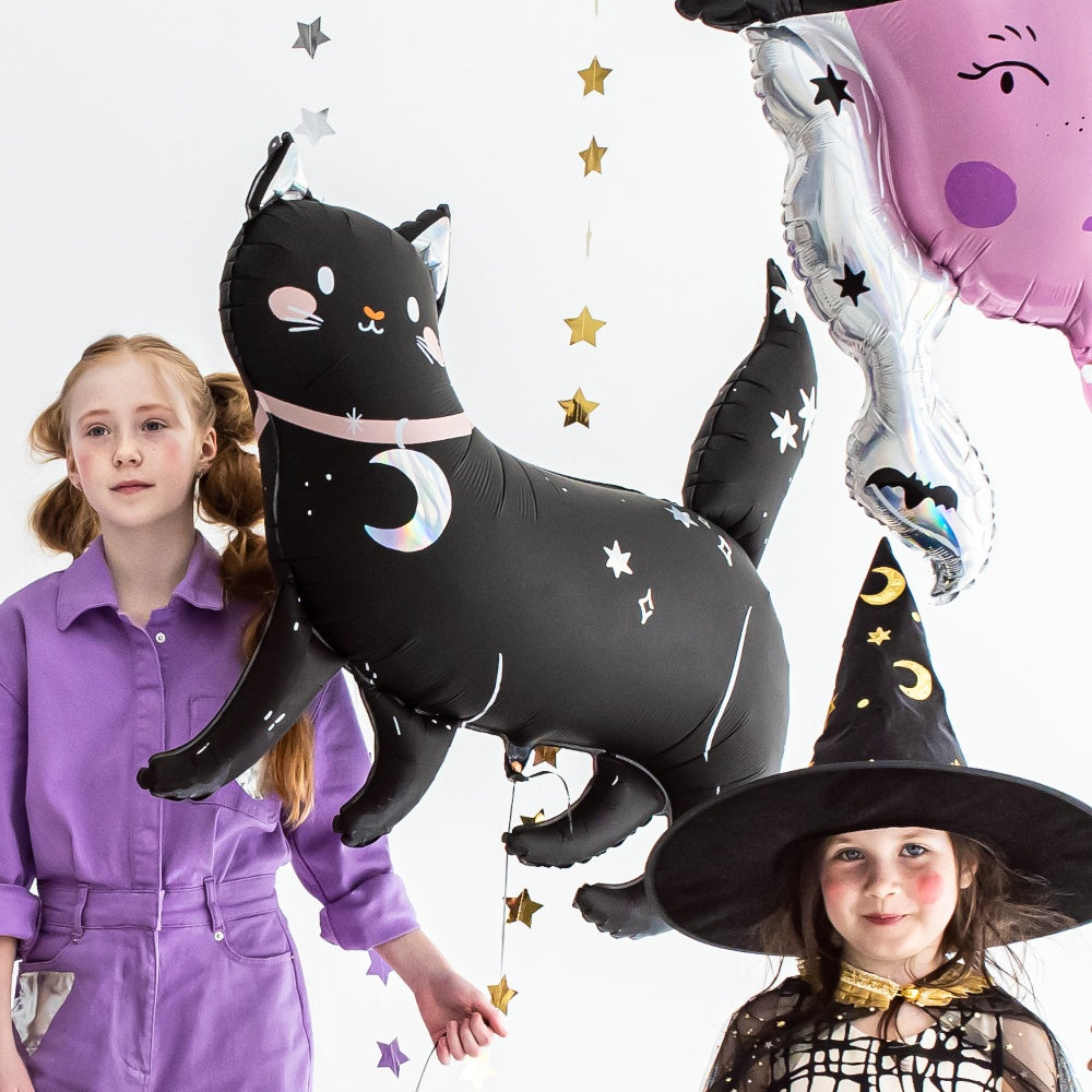 Large Black Cat Foil Balloon
