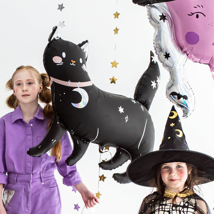 Large Black Cat Foil Balloon