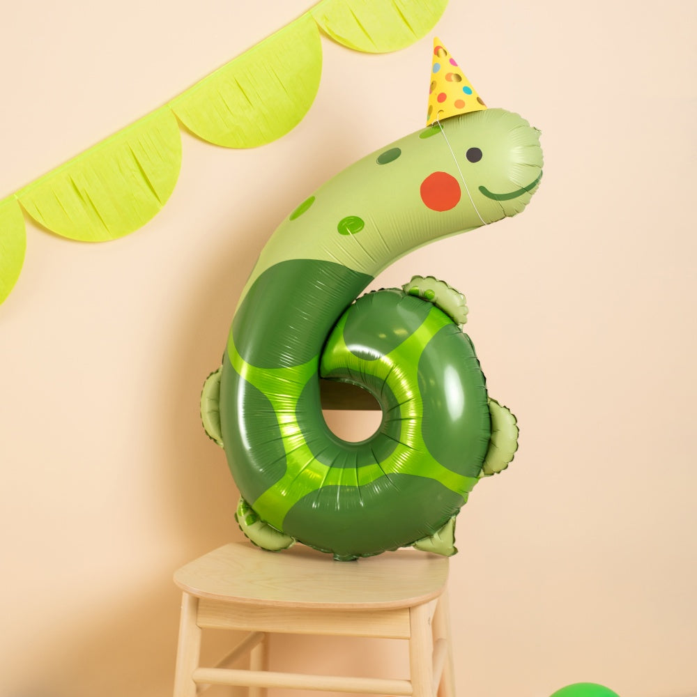 Animal Foil Balloon Number 6 - Turtle
