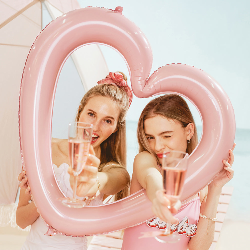Pink Heart Frame Foil Balloon