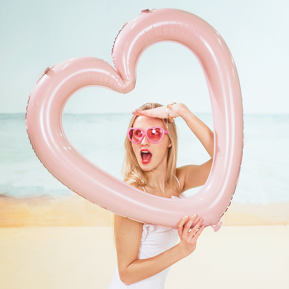 Pink Heart Frame Foil Balloon