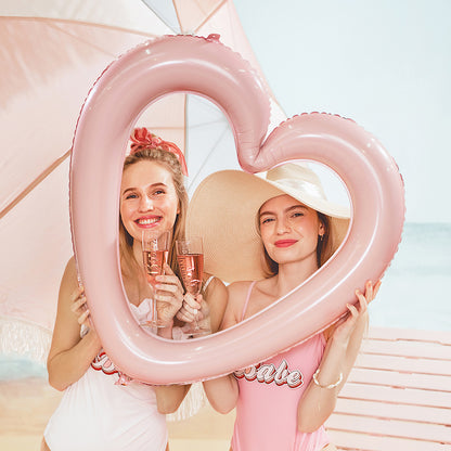 Pink Heart Frame Foil Balloon