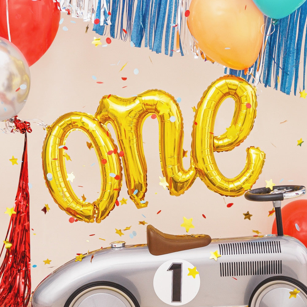 Gold One Foil Balloon