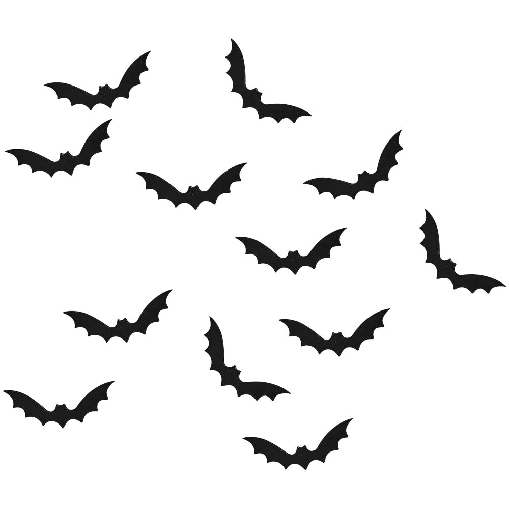 Black Wooden Bat Halloween Confetti
