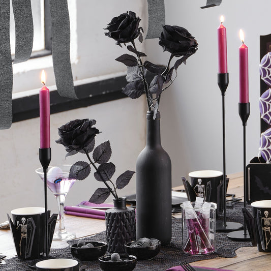 Black Rose Floral Stem Decoration
