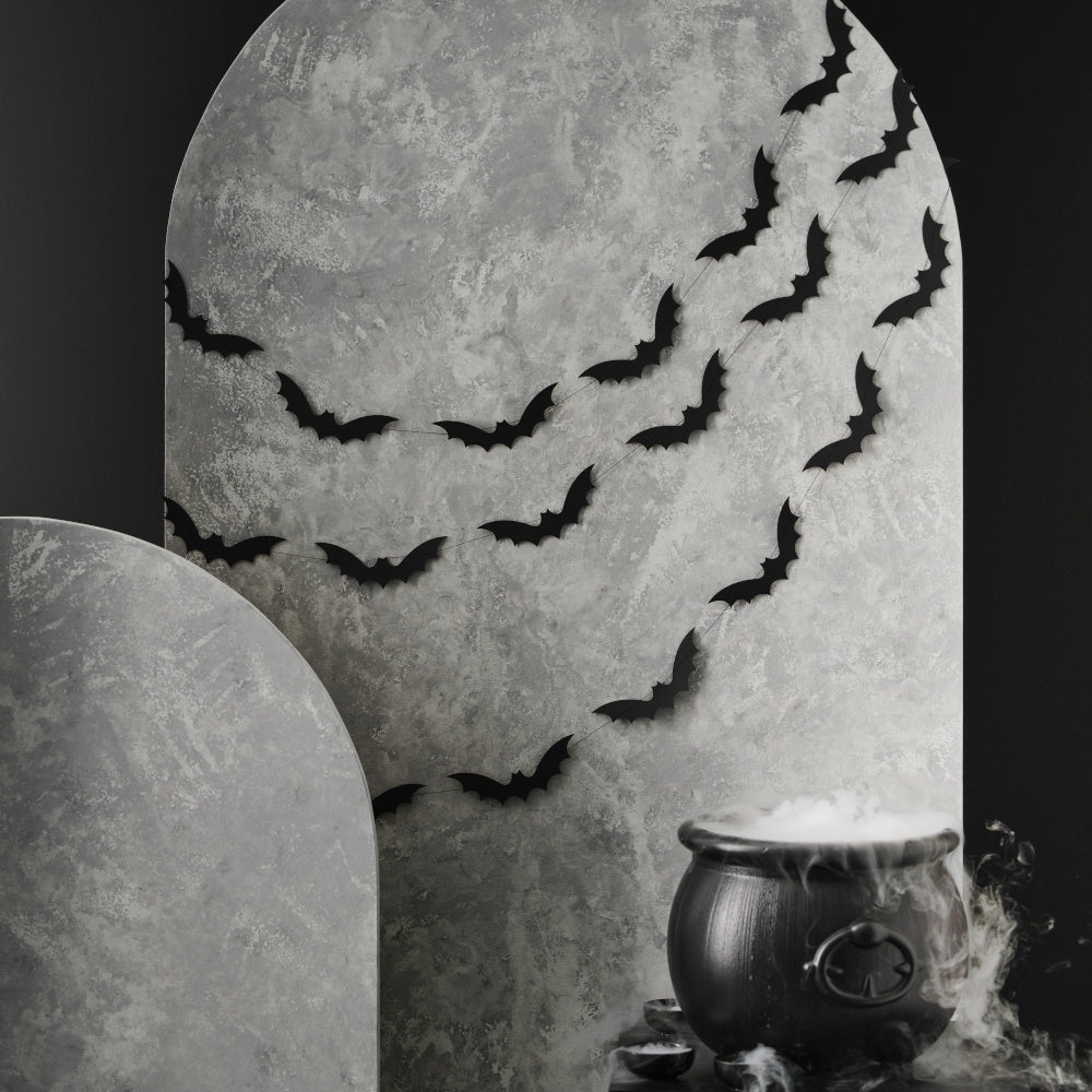 Black Bat Halloween Garland