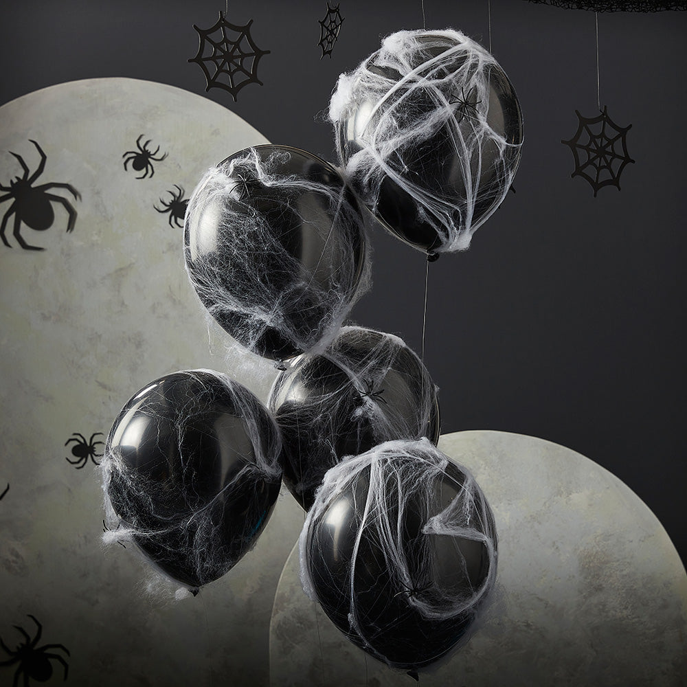Spiders & Cobwebs Halloween Balloons
