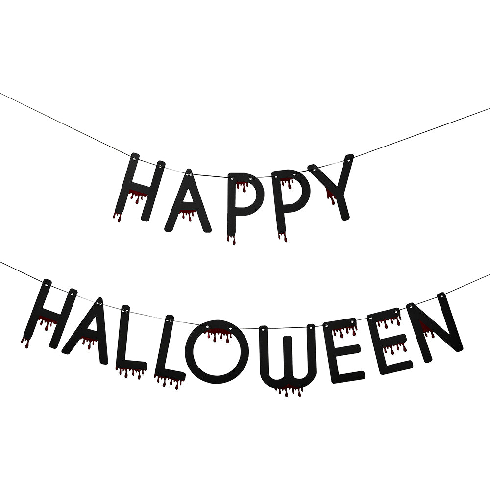 Blood Drip Happy Halloween Bunting