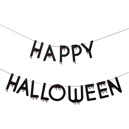 Blood Drip Happy Halloween Bunting