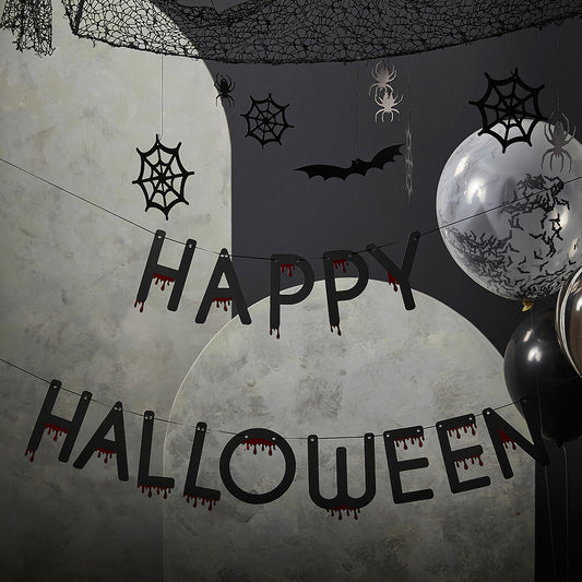 Blood Drip Happy Halloween Bunting