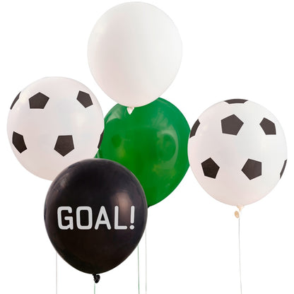 Black, White and Green Football Balloon Bundle