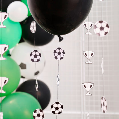 Black and White Football Balloon Tails