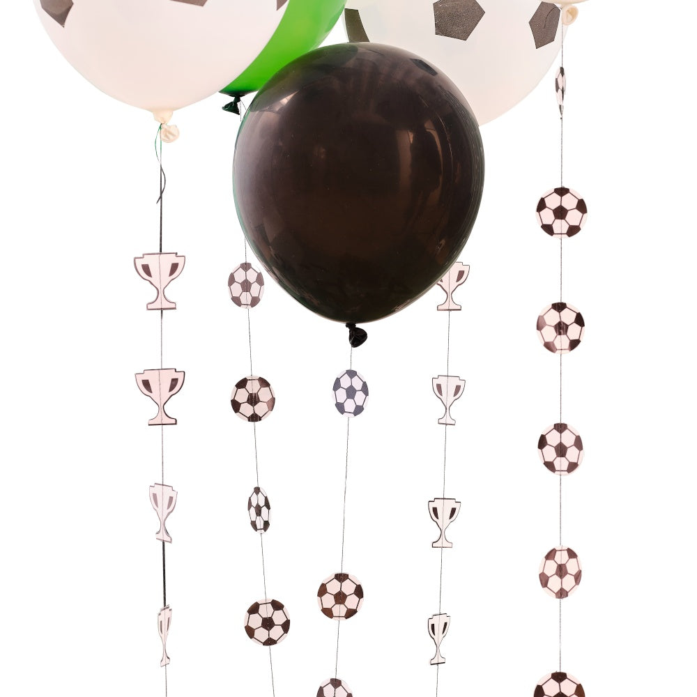 Black and White Football Balloon Tails