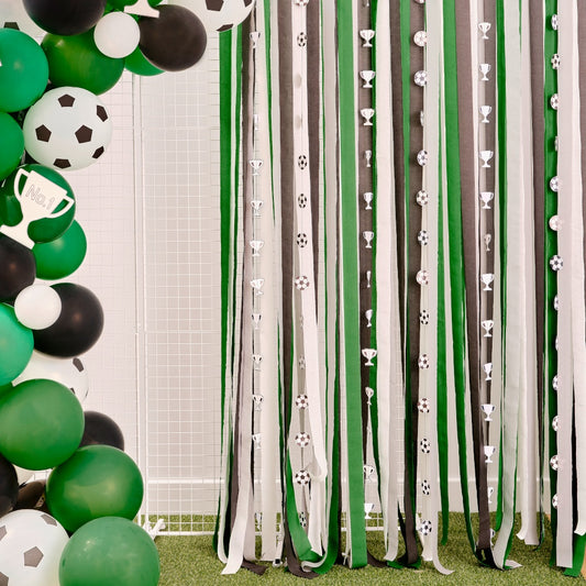 Paper Streamer Football Party Backdrop