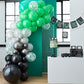 Black, Green and Grey Balloon Arch with Shaped Card Controllers