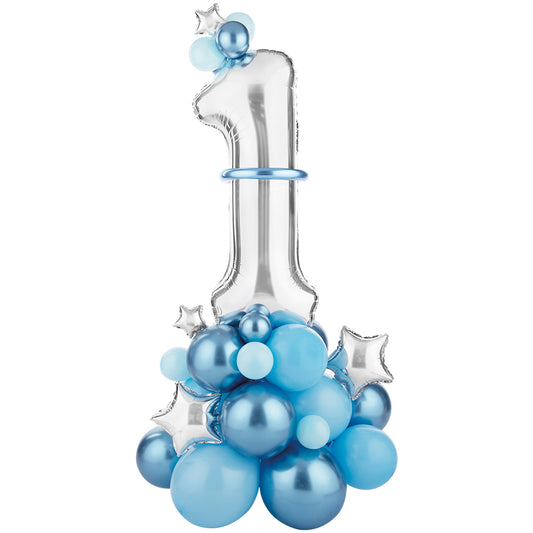 Blue Number 1 Balloon Bouquet