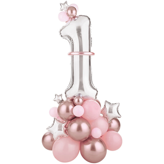 Pink Number 1 Balloon Bouquet