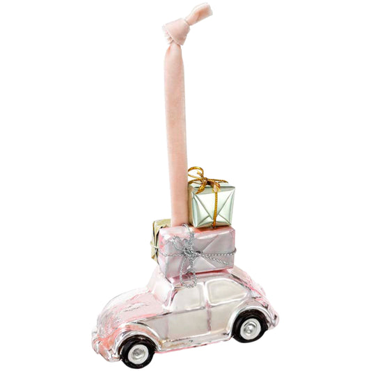 Pink Car Glass Tree Decoration