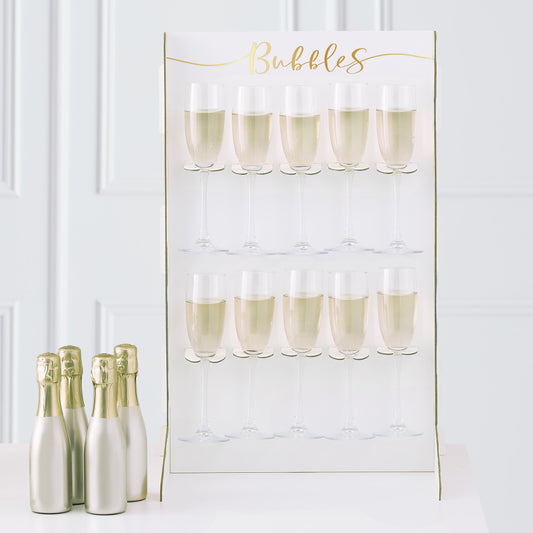 Gold Foiled Prosecco Wall Drinks Holder Stand