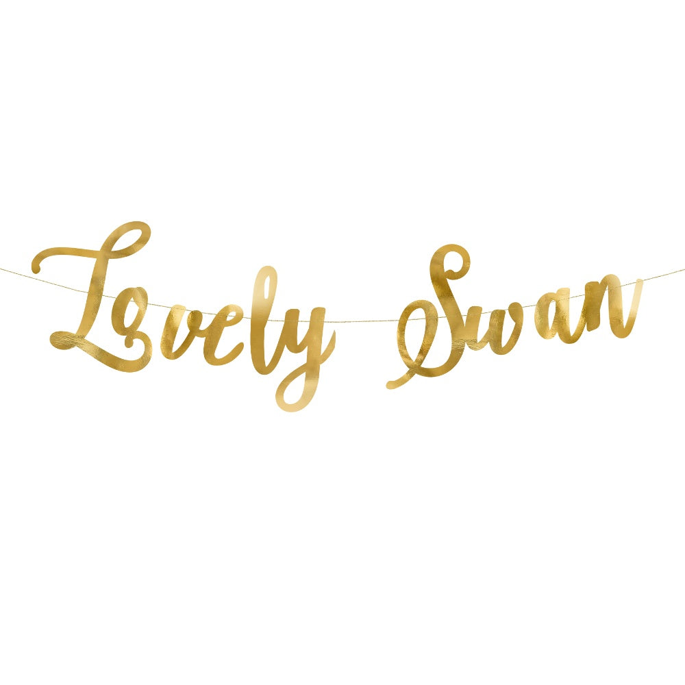 Gold Lovely Swan Banner