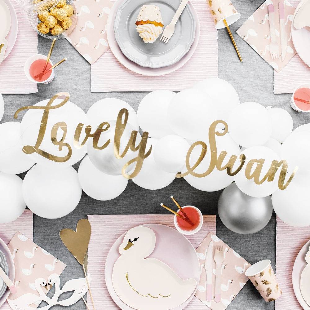 Gold Lovely Swan Banner