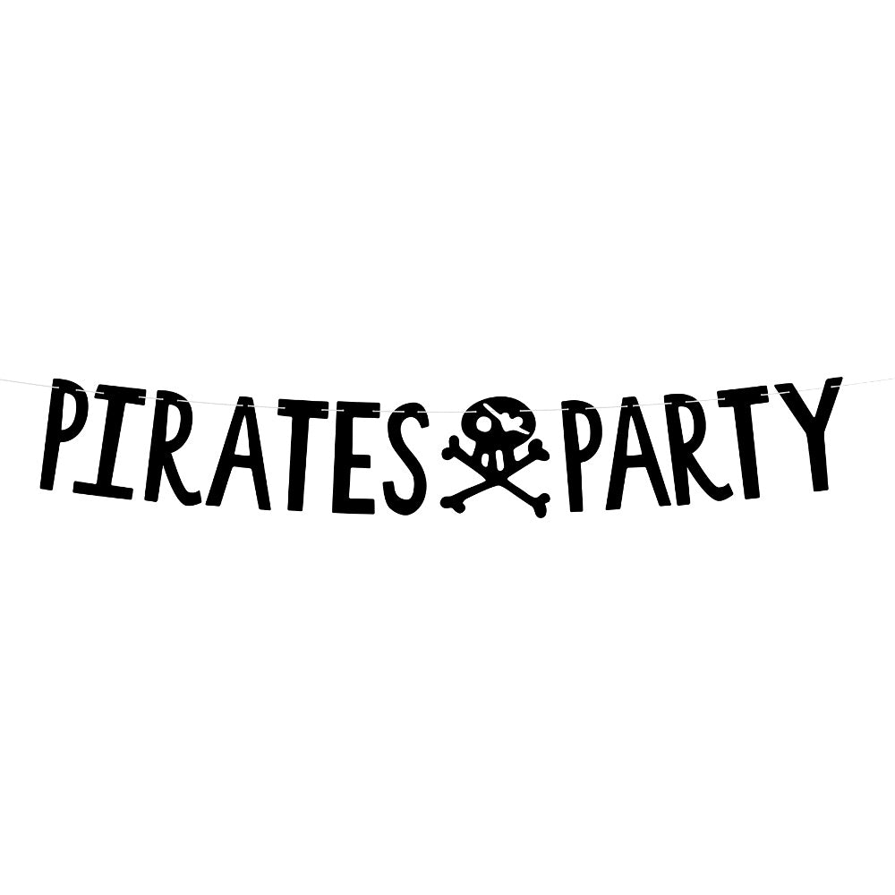 Black Pirates Party Banner