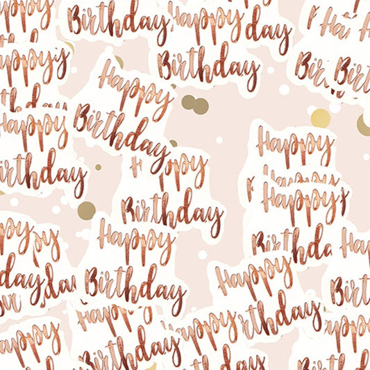 Rose Gold Happy Birthday Table Confetti
