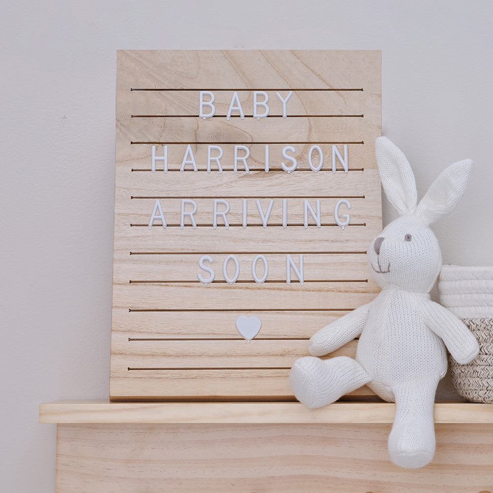 Wooden Letter Board with Letters