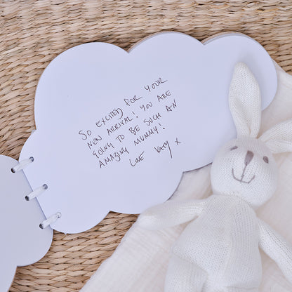 Wooden Hello Baby Cloud Baby Shower Guest Book