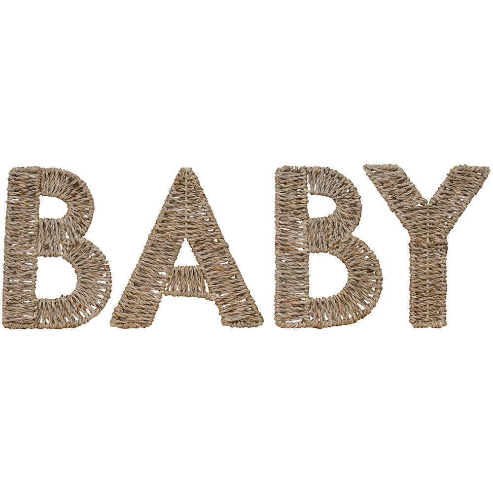 Wicker Baby Sign Nursery Decoration