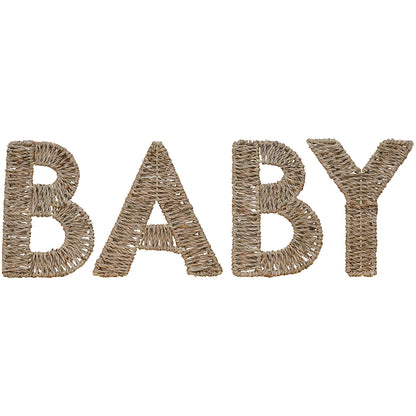 Wicker Baby Sign Nursery Decoration