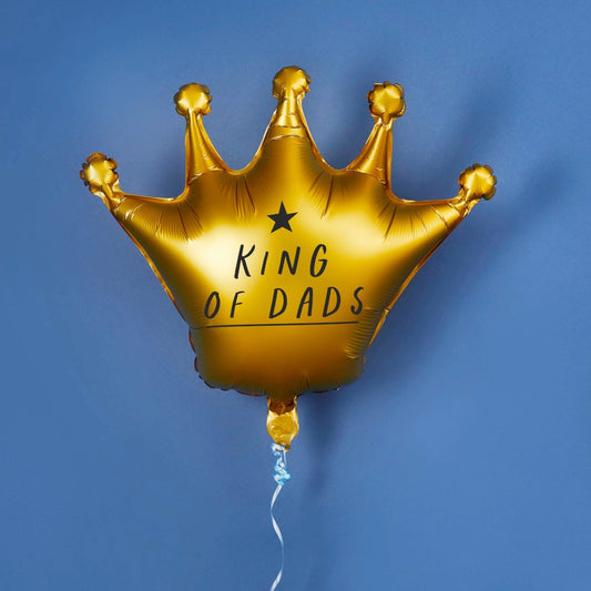 King of Dads Gold Crown Balloon