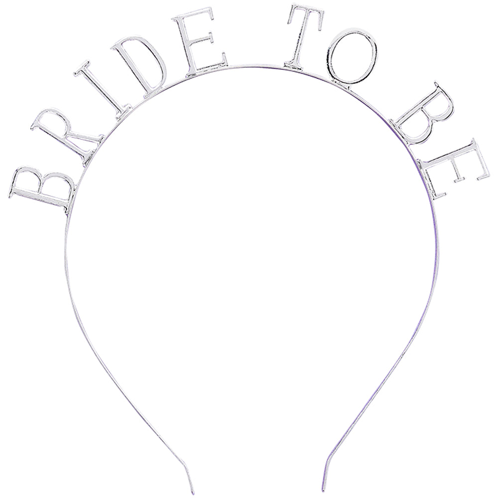 Silver Bride To Be Metal Headband