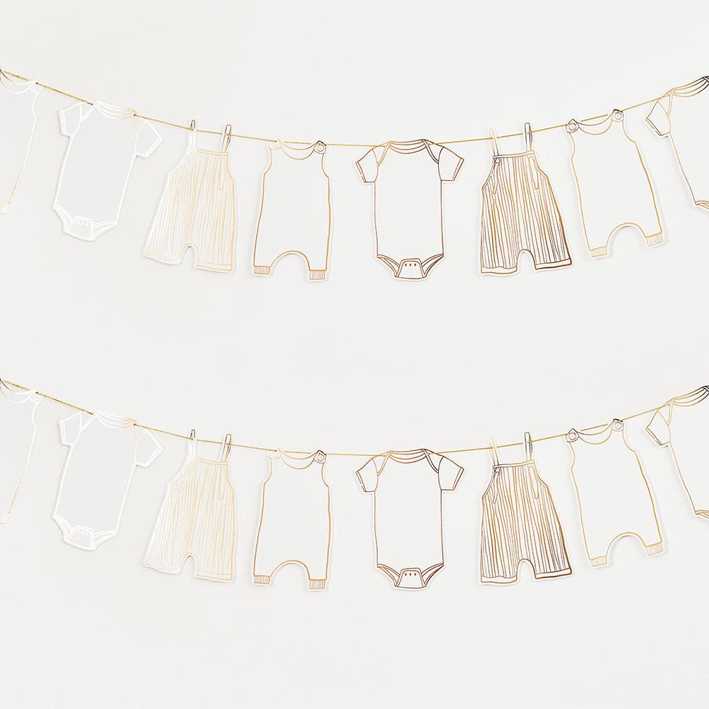 Gold Foiled Baby Grow Garland