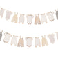 Gold Foiled Baby Grow Garland