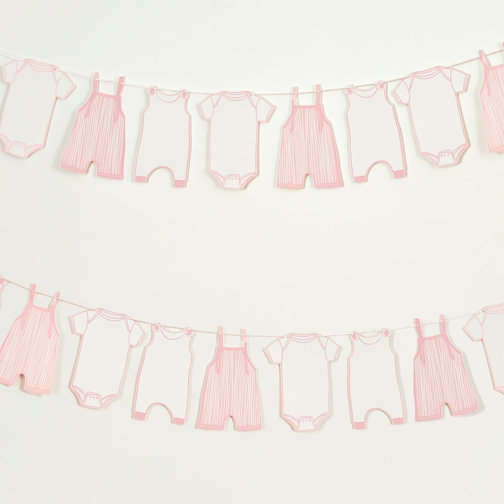 Pink Baby Grow Garland