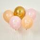 Pink, Nude & Gold Baby Girl Latex Balloons