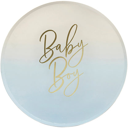 Blue Baby Boy Paper Plates