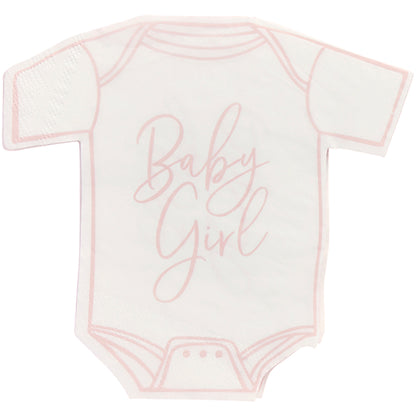 Pink Baby Girl Babygrow Paper Napkins