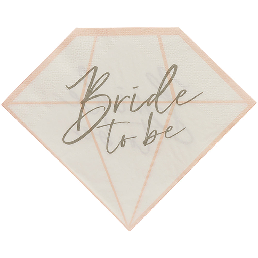 Diamond Bride To Be Paper Napkins