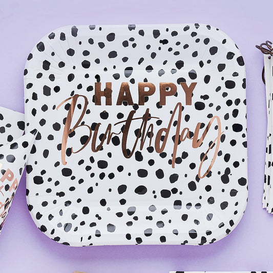 Dalmatian Happy Birthday Paper Plates