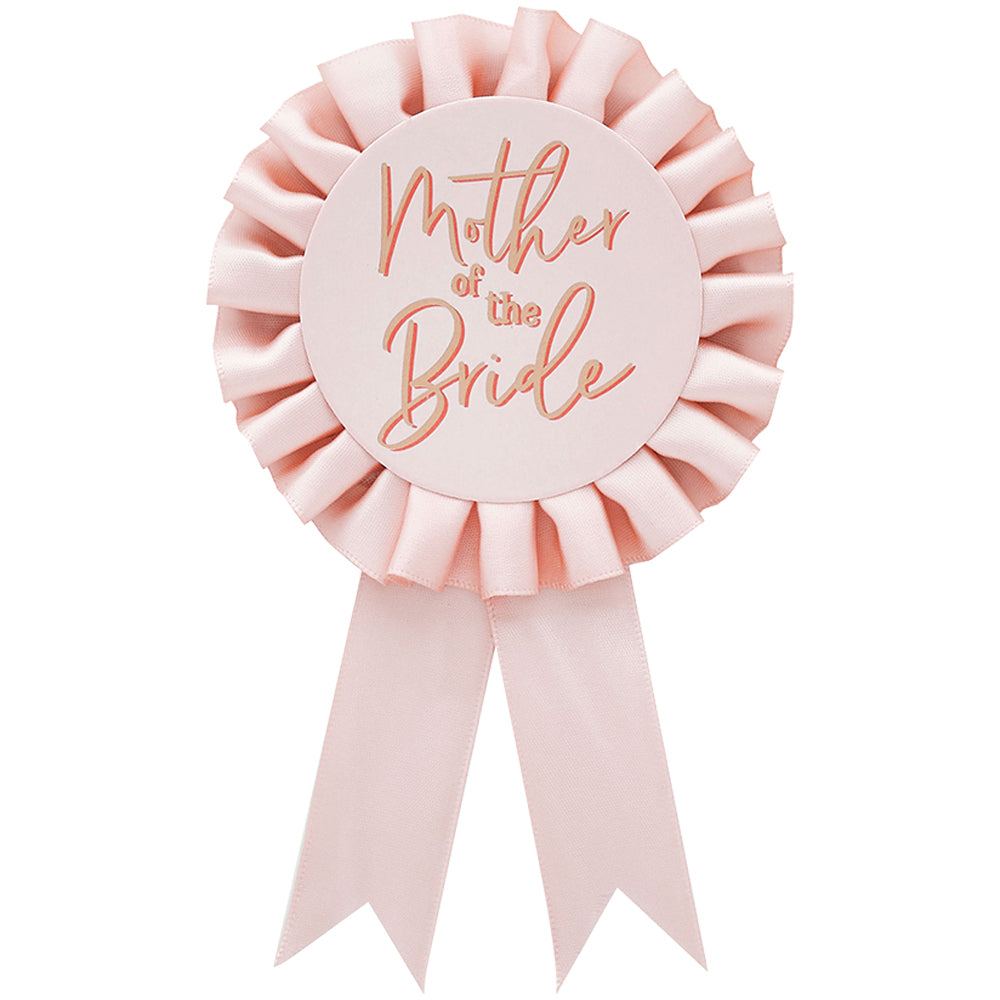 Pink Mother of the Bride Satin Badge