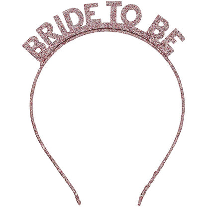 Rose Gold Bride to Be Glitter Headband